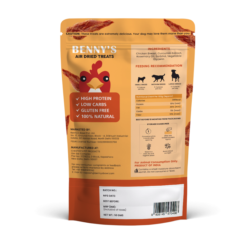 Chicken Jerky Combo - Pack of 4 x 50g